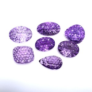 พลอยอะมีทิสต์ธรรมชาติ 30 กะรัต รูปทรงรังผึ้งแบบคาโบชอง คุณภาพสูง รูปทรงผสมผสานสำหรับทำเครื่องประดับ - Product Image 6