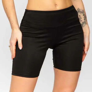 2024 nueva llegada gran oferta verano 100% algodón Mujer 2 piezas conjunto transpirable botín pantalones cortos y sujetador bajo MOQ patrón sólido - Product Image 5