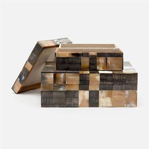 Caja de joyería de cuerno de búfalo, pulsera pulida, caja de regalo Náutica de lujo, artesanía, Ágata India - Product Image 5