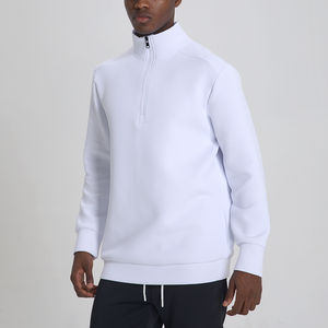 Qualité polaire quart Zip hommes sweat sweat pour hommes hiver chaud décontracté Streetwear coupe ample entraînement pull TopHD - Product Image 6