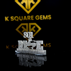 Letra inicial personalizada colección de joyas colgantes al por mayor elaborada en plata de ley 925 con diamantes cultivados en laboratorio VVS - Product Image 2