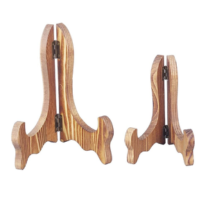 Support de plaque en bois support étendoir à vaisselle bambou naturel vaisselle en bois égouttoir plaque fabrication meilleure vente - Product Image 6
