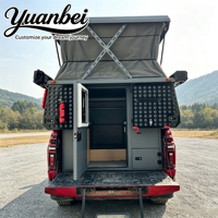 Remorque de camping 4x4 en aluminium aéronautique pour expéditions hors réseau, avec toit à vérins à gaz entièrement soudé, pour voyages tout-terrain