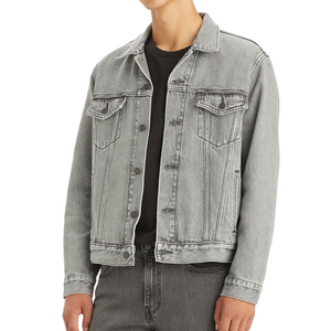 Veste en jean d'hiver pour homme de style boxy Terry Best, 100% coton, haute qualité, style streetwear, effet usé - Product Image 2