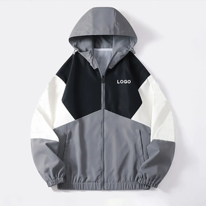 Veste coupe-vent de sport veste pour garçons adultes imperméable pour la randonnée veste coupe-vent à capuche grande taille respirante - Product Image 1