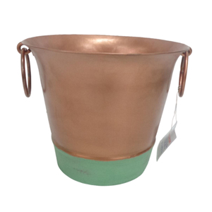 หม้อตั้งโต๊ะสไตล์โมเดิร์นดีไซน์รูปทรงกลมทำจากโลหะทองแดงโบราณสำหรับตกแต่งสวน - Product Image 2