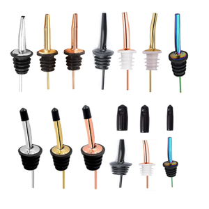 Vertedor de botellas de acero inoxidable de 72 unidades con material metálico en forma de pico cónico - Product Image 2