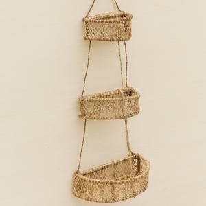 Cestas de Almacenamiento de Cocina de Ratán, Cesta Colgante Tejida a Mano, Organizador de Frutas y Verduras - Product Image 1