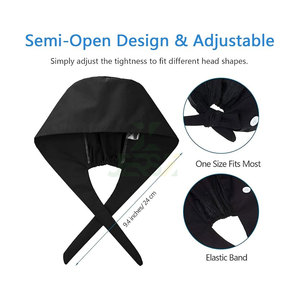 Gorros de Trabajo con Botones, Banda Elástica Absorbente de Sudor, Gorros Ajustables Unisex para Enfermeros, Cocineros, Médicos, Gorro Quirúrgico Deportivo con Bordado 3D - Product Image 5