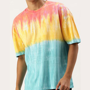 Camiseta de Último Diseño con Estampado Tie Dye para Hombre, Tejido de Punto con Patrón Sólido, 100% Algodón, Ecológica, de Secado Rápido y Duradera - Product Image 3