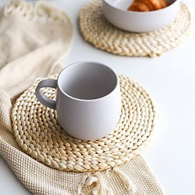 Natural Woven Water Hyacinth Placemats Seagrass Rattan Thick <b>Round</b> Anti-Slip Sleeve Dinner <b>Tablemat</b> carpet in viet nam - Product Image 3