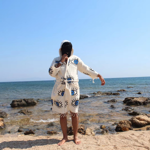 Peignoir turc coton à capuche peignoir plage piscine maison couleur Option taille Option séchage rapide lavable usine vente doux - Product Image 1