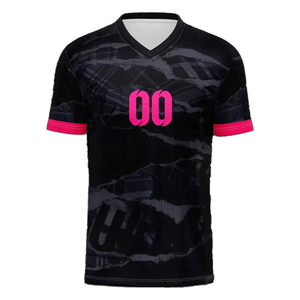 Maillot de football pour homme par sublimation Maillot manches courtes imprimé confortable à séchage rapide Équipe de football Coupe ajustée - Product Image 1