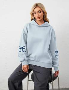 Sudadera con capucha de gran tamaño Streetwear para hombres y mujeres Sudadera con capucha de peso pesado con diseño de lazo de hombro caído Tela de calidad premium - Product Image 5