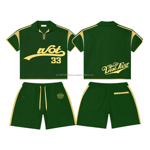 Conjunto de Camiseta y Pantalones Cortos Deportivos para Hombre, Talla Grande, Algodón Transpirable, Venta al Por Mayor - Product Image 1