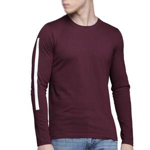 Camiseta de manga larga de algodón 2025 ligera de fábrica más vendida de 100% con logotipo personalizado estampado camisetas de manga larga para hombre - Product Image 6