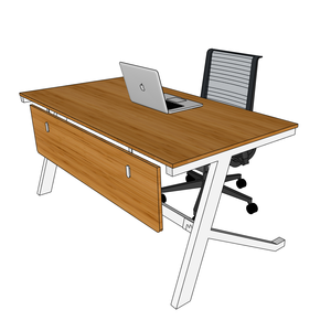YBamboo BFYB007 160x80cm Simple Design Ergonomic <b>Computer</b> <b>Desk</b> Wooden Table with Adjustable Iron Legs for Hotel or Home Office - Product Image 1