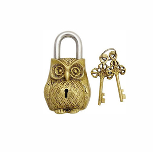 High Security Fully Functional Handmade Owl Door <b>Lock</b> with Keys Unique Collectible Padlocks Working <b>Locks</b> - Product Image 1