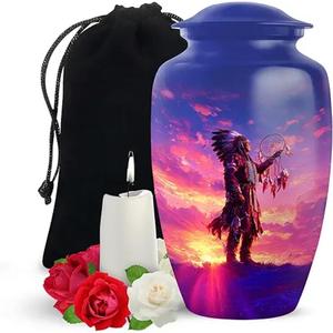 Urna de cremación de Metal de nuevo estilo con diseño de acabado Forma redonda Excelente calidad para uso funerario del exportador indio - Product Image 2