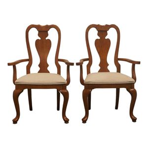 Cổ điển Nữ Hoàng Anne ăn uống ghế gỗ Bọc ghế - Product Image 2