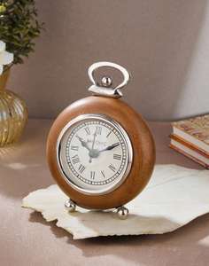 Premium Electronic Mechanical Metal Table <b>Clock</b> with Needle Display Elegant <b>Desk</b> Timepiece for Home Office Living Room Decor - Product Image 2