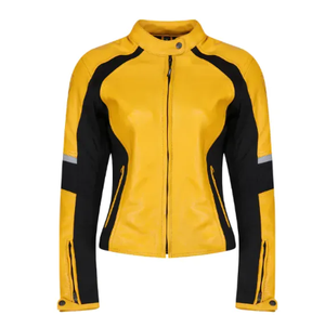 แจ็กเก็ตมอเตอร์ไซค์หนังวัวแท้พร้อมเกราะป้องกัน CE สำหรับผู้ชายชุดแข่งรถ - Product Image 5