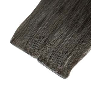 22 Inch Remy Human Hair <b>Tape</b> in Extensions Double Drawn Dark <b>Brown</b> #2 - Product Image 1