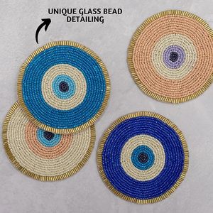 Best Theme Design Glass Beads <b>Table</b> <b>Coaster</b> Best for Parties and Other Functions Tableware Decorative Beast Design <b>Coaster</b> - Product Image 6
