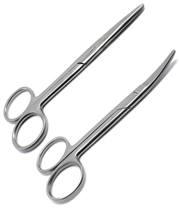 Medic Instrument Surgical Operating Straight Sharp Manual Stainless Steel Reusable Forceps Scissors - Product Image 1