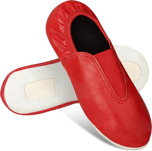 Zapatos de baile y gimnasia de práctica de bailarina de cuero de alta calidad profesional OEM aceptado - Product Image 5