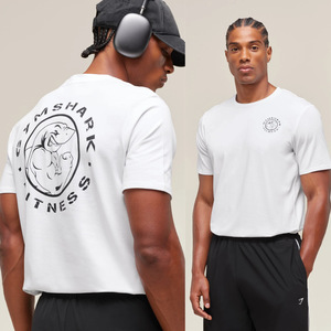 <span class=keywords><strong>T</strong></span>-<span class=keywords><strong>shirt</strong></span> Homme Ample en Coton <span class=keywords><strong>Grande</strong></span> <span class=keywords><strong>Taille</strong></span> Nouvelle Collection Tendance Américaine Muscle Shark Fitness – Nouveauté Très Vendue - Product Image 4