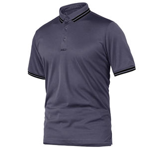 เสื้อโปโลผู้ชายแบบกำหนดเองเสื้อกอล์ฟแขนสั้นเสื้อยืดมีปกแบบลำลองสำหรับนักกีฬาดูดซับความชื้น - Product Image 5