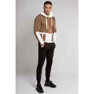 High Quality brown and <b>white</b> <b>Oversize</b> Streetwear for Men Heavyweight Cotton <b>Hoodie</b> Hood Custom OEM Logo Printed Plus Size - Product Image 2