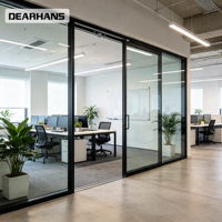 Porte coulissante de patio en aluminium à économie d'énergie, porte coulissante insonorisée avec verre isolant Low-E pour l'extérieur résidentiel