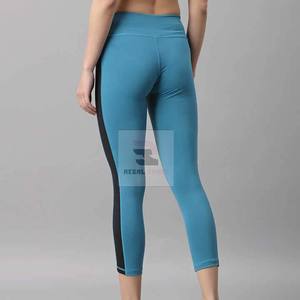 Leggings de sport taille haute pour femmes 100% coton Tissu tricoté confortable - Product Image 4