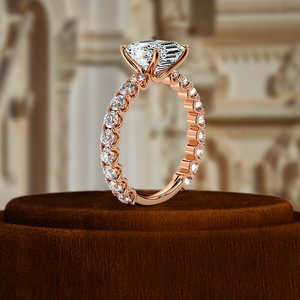 Bague de fiançailles solitaire en diamant de laboratoire de taille Asscher, certifiée IGI, 1 CT, bague de mariage en or jaune 14 carats pour cadeau d'anniversaire - Product Image 6