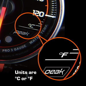 Jauge de température moteur bien conçue 2.5 pouces 60mm et jauge de température d'eau numérique à face transparente en degrés Celsius - Product Image 4