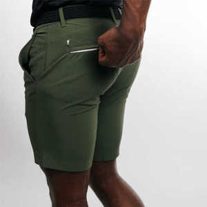 Shorts Bermuda Vert Olive pour Homme, Taille Mi-Haute, Séchage Rapide, Tissu Oxford, Style Décontracté avec Poches et Fermeture Boutonnée - Product Image 4