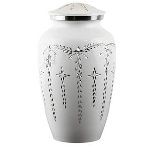 Eco-Friendly Cremation Urns Funeral <b>Keepsake</b> Urns High Quality Blue Metal With Diamond-Cut Hand-Chiselled Adult Human <b>Ashes</b> Urns - Product Image 6