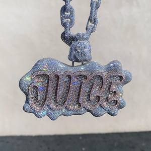 Bijoux de bus 3D brillants personnalisés pour hommes, testeur de diamants de passage de Moissanite VVS, pendentif boule 3D plaqué glacé - Product Image 4