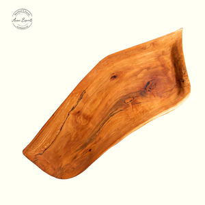 Grand plateau en bois rond fait à la main avec imprimé émaillé Floral utilisé pour la décoration de Table et la vaisselle - Product Image 4