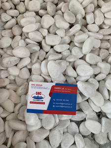 Pierres de galets décoratives blanches comme neige, parfaites pour les jardins, les allées et les projets d'artisanat - Product Image 2