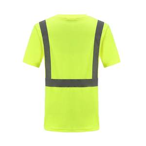 Wholesale Long Sleeve Hi Vis Security Workwear <b>T</b>-<b>Shirts</b> Breathable 65%Polyester 35%Cotton Interlock Tops - Product Image 2