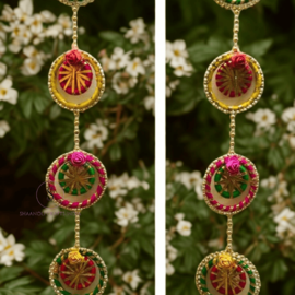Trendy Gota Chakri Bangle Hanging Beautiful New Gotta Patti and Mooti Work Wall Hangings for Home, Wedding , Hldi, Mehendi Decor - Product Image 6