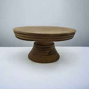 Hand-Carved <b>Vintage</b> Star-Shaped Mango Wood Dessert <b>Cake</b> Display <b>Stand</b> Eco-Friendly Dinnerware Set for Weddings and Restaurants - Product Image 3