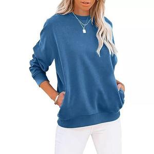 เสื้อสเวตเตอร์สวมหัวผ้าฝ้ายโอเวอร์ไซส์สำหรับผู้หญิงเสื้อมีฮู้ดสไตล์เกาหลีปักโลโก้ด้านหน้าดีไซน์ฟอก - Product Image 6