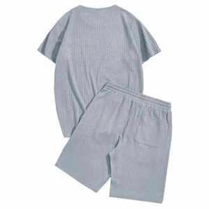 OSTROWEARS ENTERPRISES Ensemble de survêtement vierge de sport pour hommes Vente entière Vêtements d'extérieur courts respirants d'été pour les loisirs sportifs - Product Image 3