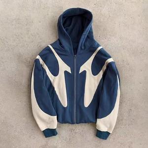 Sweat à capuche personnalisé de style européen et américain, sweat à capuche lourd, sweat à capuche délavé à l'acide, impression personnalisée en relief, 100% coton - Product Image 1