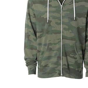 Sweat à capuche zippé thermique camo personnalisé sweat à capuche extérieur style camouflage - Product Image 4