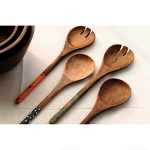 Accesorios Hechos a Mano, Juego de Servidores de Ensalada de Acacia, Ecológicos, Aptos para Lavavajillas, Utensilios para Ensalada, Cocina, Hechos en India - Product Image 5